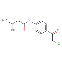 Chemical structure of N-[4-(2-chloroacetyl)phenyl]-3-methylbutanamide - CSSB00000682294