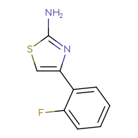 Chemical structure of 4-(2-fluorophenyl)-1,3-thiazol-2-amine - CSSB00000168894