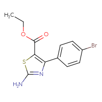 Chemical structure of ethyl 2-amino-4-(4-bromophenyl)-1,3-thiazole-5-carboxylate - CSSB00015203914