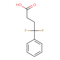 Chemical structure of 4,4-difluoro-4-phenylbutanoic acid - CSSB00011212032
