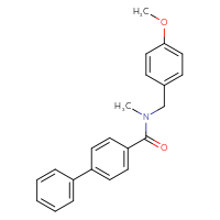 Chemical structure of N-[(4-methoxyphenyl)methyl]-N-methyl-[1,1'-biphenyl]-4-carboxamide - CSSB00026368258