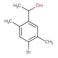 Chemical structure of 1-(4-bromo-2,5-dimethylphenyl)ethan-1-ol - CSSB00012024227