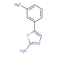 Chemical structure of 5-(3-methylphenyl)-1,3-thiazol-2-amine - CSSB00000766722