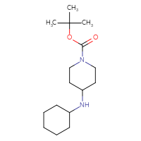 Chemical structure of tert-butyl 4-(cyclohexylamino)piperidine-1-carboxylate - CSSB00011331192