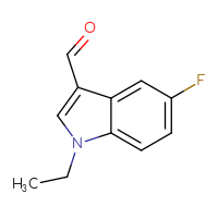 Chemical structure of 1-ethyl-5-fluoro-1H-indole-3-carbaldehyde - CSSB00000106787