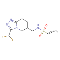 Chemical structure of N-{[3-(difluoromethyl)-5H,6H,7H,8H-[1,2,4]triazolo[4,3-a]pyridin-6-yl]methyl}ethene-1-sulfonamide - CSSB21332126212