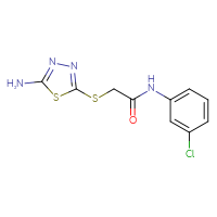 Chemical structure of 2-[(5-amino-1,3,4-thiadiazol-2-yl)sulfanyl]-N-(3-chlorophenyl)acetamide - CSSB00000576045