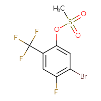 Chemical structure of 5-bromo-4-fluoro-2-(trifluoromethyl)phenyl methanesulfonate - CSSB03439741676