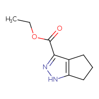Chemical structure of ethyl 1H,4H,5H,6H-cyclopenta[c]pyrazole-3-carboxylate - CSSB00000054129