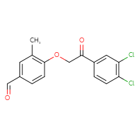 Chemical structure of 4-[2-(3,4-dichlorophenyl)-2-oxoethoxy]-3-methylbenzaldehyde - CSSB20622032052