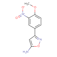 Chemical structure of 3-(4-methoxy-3-nitrophenyl)-1,2-oxazol-5-amine - CSSB00000654977