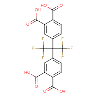 Chemical structure of 4-[2-(3,4-dicarboxyphenyl)-1,1,1,3,3,3-hexafluoropropan-2-yl]benzene-1,2-dicarboxylic acid - CSSB00016988569