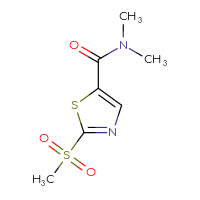 Chemical structure of 2-methanesulfonyl-N,N-dimethyl-1,3-thiazole-5-carboxamide - CSSB05132418028