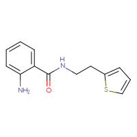Chemical structure of 2-amino-N-[2-(thiophen-2-yl)ethyl]benzamide - CSSB00000628904