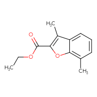 Chemical structure of ethyl 3,7-dimethyl-1-benzofuran-2-carboxylate - CSSB00011528851