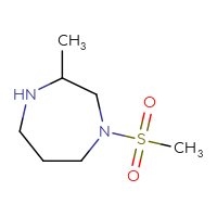 Chemical structure of 1-methanesulfonyl-3-methyl-1,4-diazepane - CSSB00009834418