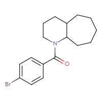 Chemical structure of 1-(4-bromobenzoyl)-decahydro-1H-cyclohepta[b]pyridine - CSSB07125944468