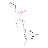 Chemical structure of ethyl 3-(3,5-difluorophenyl)-1,2,4-thiadiazole-5-carboxylate - CSSB00020649223