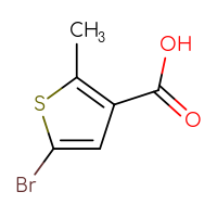 Chemical structure of 5-bromo-2-methylthiophene-3-carboxylic acid - CSSB00012316670