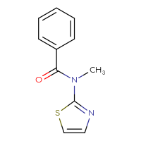Chemical structure of N-methyl-N-(1,3-thiazol-2-yl)benzamide - CSSB00000046038