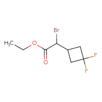Chemical structure of ethyl 2-bromo-2-(3,3-difluorocyclobutyl)acetate - CSSB00134616969
