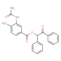 Chemical structure of 2-oxo-1,2-diphenylethyl 3-acetamido-4-methylbenzoate - CSSB00046580748