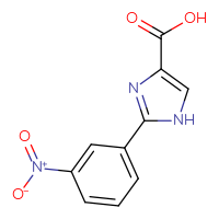 Chemical structure of 2-(3-nitrophenyl)-1H-imidazole-4-carboxylic acid - CSSB00000699113