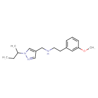 Chemical structure of {[1-(butan-2-yl)-1H-pyrazol-4-yl]methyl}[2-(3-methoxyphenyl)ethyl]amine - CSSB00015199274