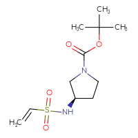 Chemical structure of tert-butyl (3R)-3-ethenesulfonamidopyrrolidine-1-carboxylate - CSSB00153511470