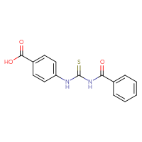Chemical structure of 4-{[(phenylformamido)methanethioyl]amino}benzoic acid - CSSB00025701369