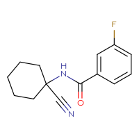 Chemical structure of N-(1-cyanocyclohexyl)-3-fluorobenzamide - CSSB00000604297