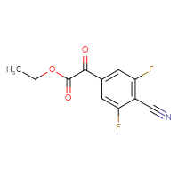 Chemical structure of ethyl 2-(4-cyano-3,5-difluorophenyl)-2-oxoacetate - CSSB00133399745