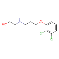 Chemical structure of 2-{[3-(2,3-dichlorophenoxy)propyl]amino}ethan-1-ol - CSSB00015345253