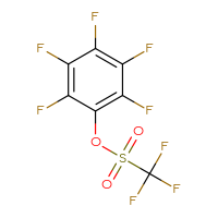 Chemical structure of 2,3,4,5,6-pentafluorophenyl trifluoromethanesulfonate - CSSB00010186508