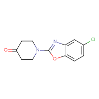 Chemical structure of 1-(5-chloro-1,3-benzoxazol-2-yl)piperidin-4-one - CSSB00020624208