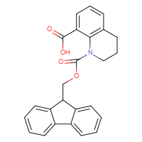 Chemical structure of 1-{[(9H-fluoren-9-yl)methoxy]carbonyl}-1,2,3,4-tetrahydroquinoline-8-carboxylic acid - CSSB00135416802