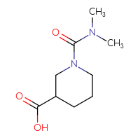Chemical structure of 1-(dimethylcarbamoyl)piperidine-3-carboxylic acid - CSSB00000738873