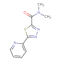Chemical structure of N,N-dimethyl-5-(pyridin-2-yl)-1,3,4-thiadiazole-2-carboxamide - CSSB15027970682