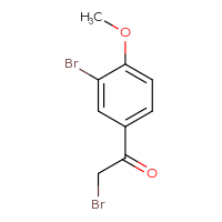 Chemical structure of 2-bromo-1-(3-bromo-4-methoxyphenyl)ethan-1-one - CSSB00011262385