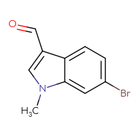 Chemical structure of 6-bromo-1-methyl-1H-indole-3-carbaldehyde - CSSB00010195443
