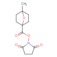Chemical structure of 2,5-dioxopyrrolidin-1-yl 4-methyl-7-oxabicyclo[2.2.1]heptane-1-carboxylate - CSSB06777464957