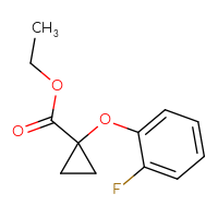 Chemical structure of ethyl 1-(2-fluorophenoxy)cyclopropane-1-carboxylate - CSSB00033644993