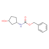 Chemical structure of benzyl N-[(1S,3R)-3-hydroxycyclopentyl]carbamate - CSSB00015396686
