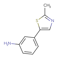 Chemical structure of 3-(2-methyl-1,3-thiazol-5-yl)aniline - CSSB00000123311