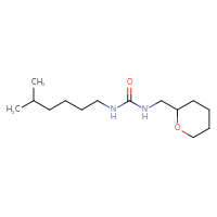 Chemical structure of 3-(5-methylhexyl)-1-[(oxan-2-yl)methyl]urea - CSSB02003760351
