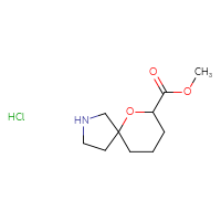 Chemical structure of methyl 6-oxa-2-azaspiro[4.5]decane-7-carboxylate hydrochloride - CSSB14828291179