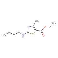 Chemical structure of ethyl 2-(butylamino)-4-methyl-1,3-thiazole-5-carboxylate - CSSB00000005483