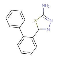 Chemical structure of 5-{[1,1'-biphenyl]-2-yl}-1,3,4-thiadiazol-2-amine - CSSB00160510848