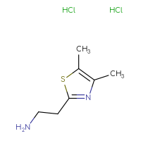 Chemical structure of 2-(4,5-dimethyl-1,3-thiazol-2-yl)ethan-1-amine dihydrochloride - CSSB00015186314