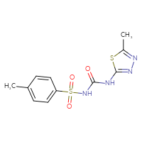 Chemical structure of 3-(5-methyl-1,3,4-thiadiazol-2-yl)-1-(4-methylbenzenesulfonyl)urea - CSSB00025730349